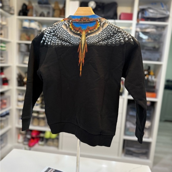 Marcelo Burlón Black Sweatshirt with Colorful Bird Design - 6Y - Picture 3 of 4